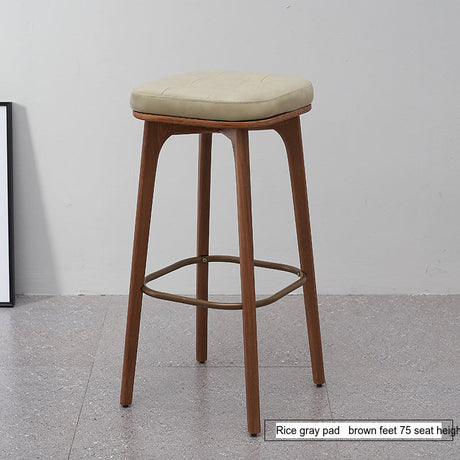NIYE Elysia Chic Natural Wood Footstool from NIYE