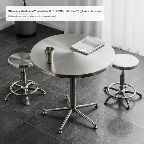 ABOUT WHITE Elowen Sleek Stainless Steel Outdoor Table from ABOUT WHITE