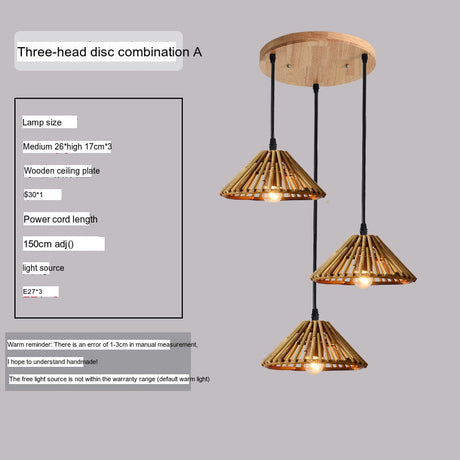 BOJI Haruki Elegant Bamboo 3-Head Chandelier from BOJI
