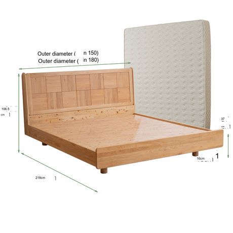BAIYA SHUNAN Izumi Elegant Minimalist Solid Wood Storage Bed from BAIYA SHUNAN