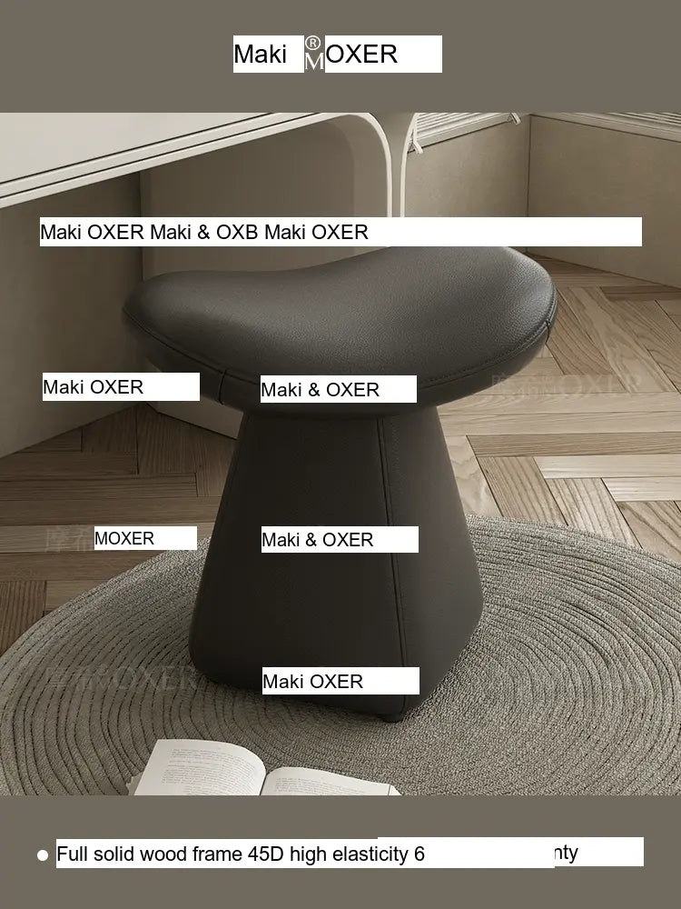 MOXER Catalonia Elegant Movable Leather Makeup Stool from MOXER