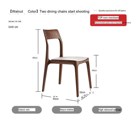 QUANMU Isadora Elegant Black Walnut Dining Chair from QUANMU