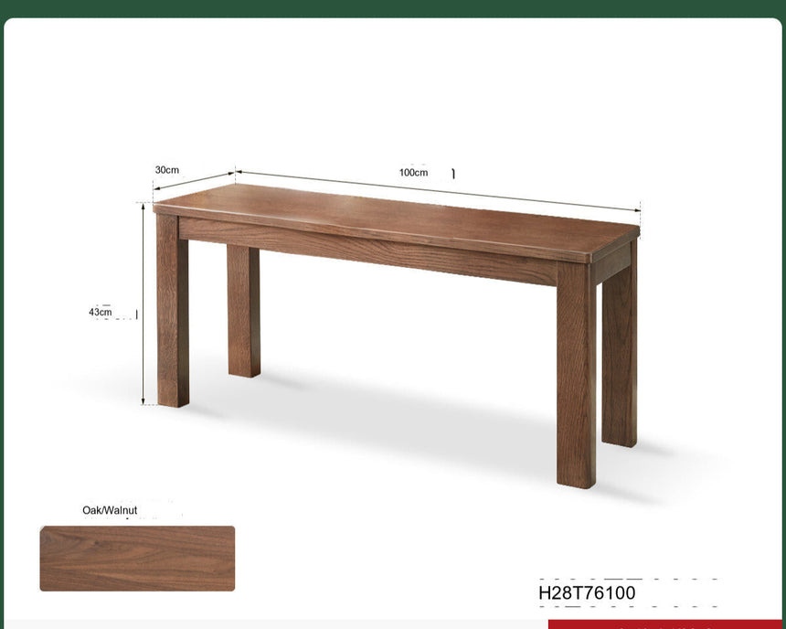 GENJI Hiroshi Minimalist Solid Wood Bench from GENJI