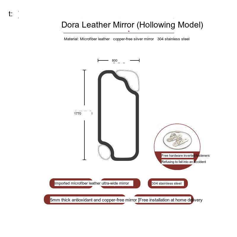 TELLS Marisol Tailored Retro Design Mirror from TELLS