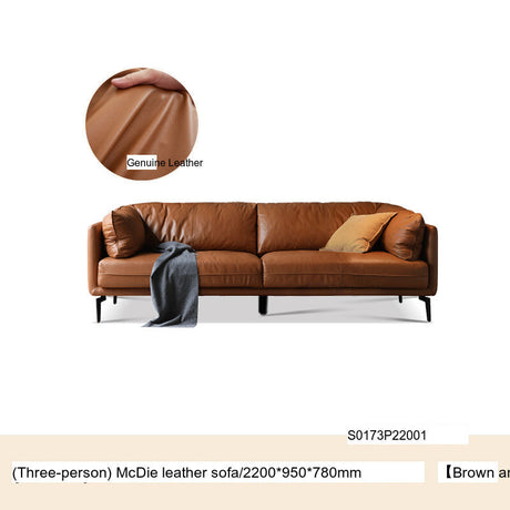 GENJI Haruki Luxurious Leather Down Sofa from GENJI