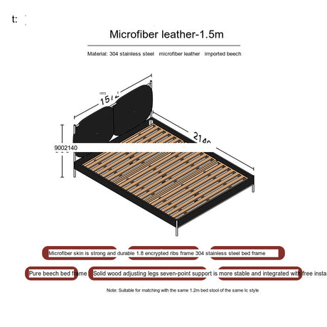 TELLS Amara Luxurious Modern Leather Bed from TELLS