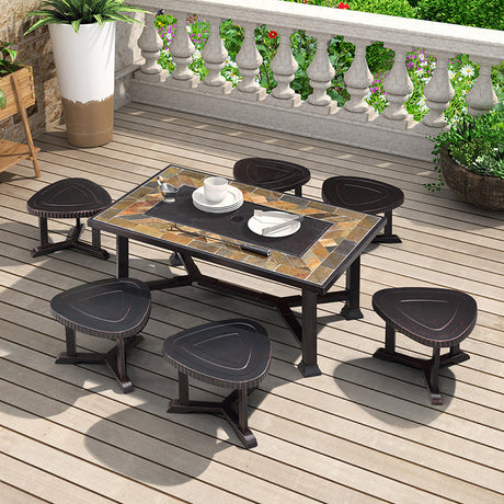 ZIYE Haruki Elegant Iron Grilling Table Set from ZIYE