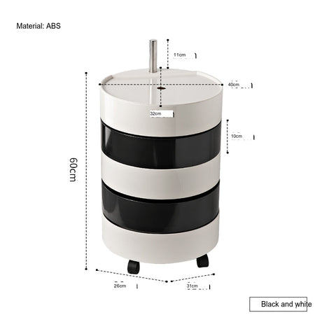 NIYE Santiago Elegant Space-Saving Rotating Storage Cabinet from NIYE