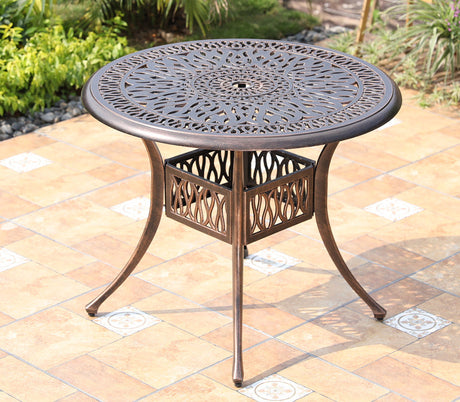 MOJIA Osiris Wrought Iron Outdoor Coffee Table for Timeless Charm from MOJIA