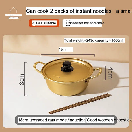 MH Daewon Sleek Korean Yellow Instant Noodle Pot from MH