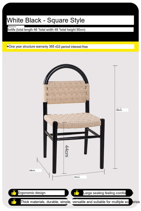 ABOUT WHITE Elowen Vintage Solid Wood Dining Chair from ABOUT WHITE