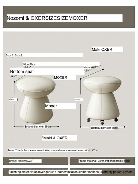 MOXER Zephyra Luxurious Swivel Makeup Stool from MOXER