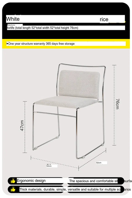 ABOUT WHITE Lysander Sleek Modern Dining Chair from ABOUT WHITE
