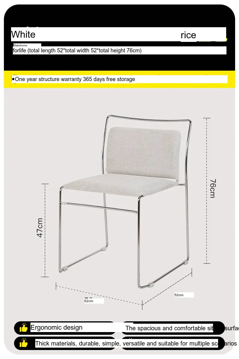 ABOUT WHITE Lysander Sleek Modern Dining Chair from ABOUT WHITE