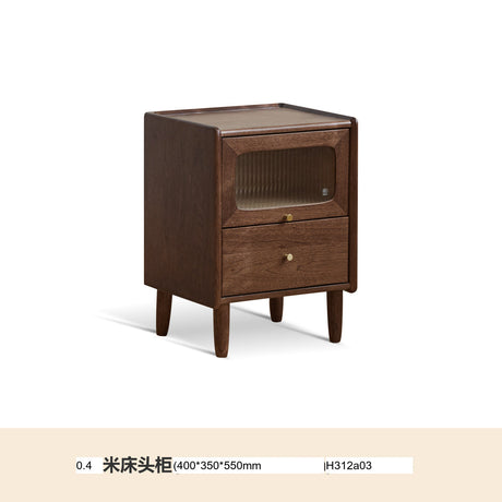 GENJI Isolde Minimalist Black Walnut Nightstand from GENJI