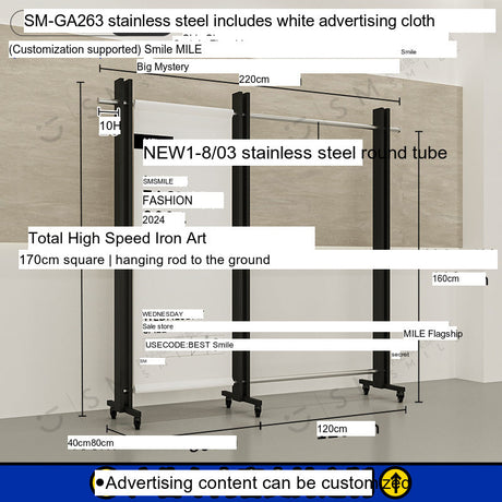 SM Sophia Black Hanger Clothing Stand from SM