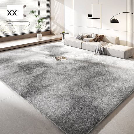 PIXEL Marazion Plush Luxe Grey Area Carpet from PIXEL