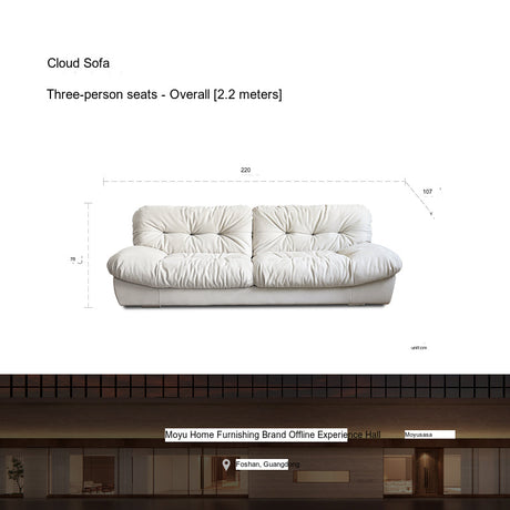 MOYU Luminara Soft Retro Fabric Cloud Cushion from MOYU