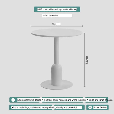 ABOUT WHITE Orenji Elegant Solid Wood Round Dining Table from ABOUT WHITE