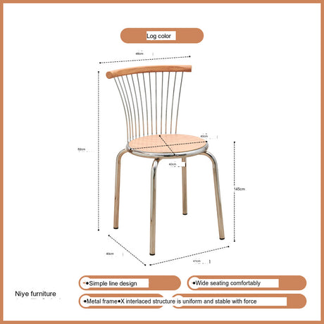 NIYE Alaric Retro Iron Creative Windsor Chair Designer Café Backrest Stool from NIYE