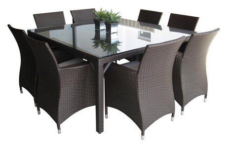 DIME GARDEN Callista Elegant Patio Umbrella Dining Set from DIME GARDEN