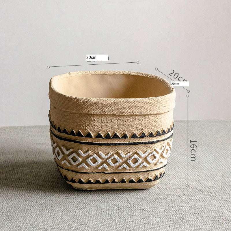 JUHAN Aisling Retro Geometric Pattern Flower Pot from JUHAN