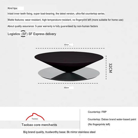THOUGHTS Azura Elegant Minimalist Fiberglass Coffee Table from THOUGHTS