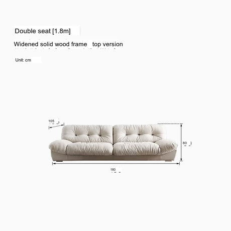 QUANMU Leandro Luxurious Cream Fabric Anti-Scratch Sofa from QUANMU