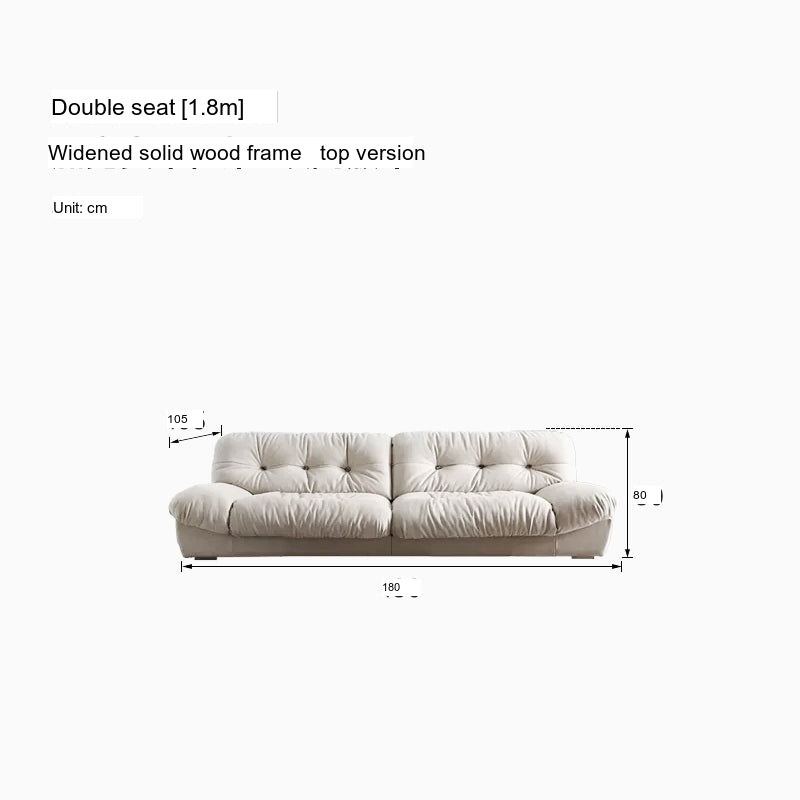 QUANMU Leandro Luxurious Cream Fabric Anti-Scratch Sofa from QUANMU