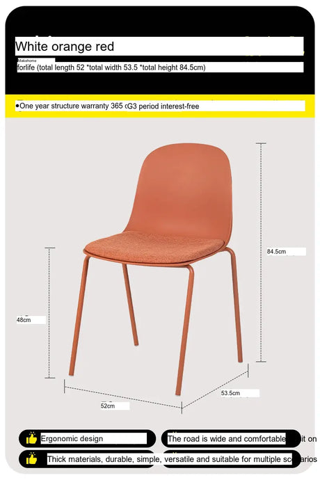 ABOUT WHITE Isolde Minimalist Stackable Dining Chair from ABOUT WHITE