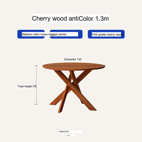 HANKE Quinton Minimalist Cherry Wooden Dining Table from HANKE