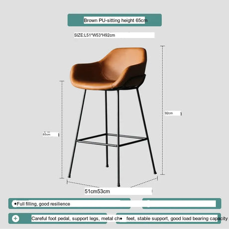 ABOUT WHITE Damaris Sleek Contemporary Nordic Bar Stool from ABOUT WHITE