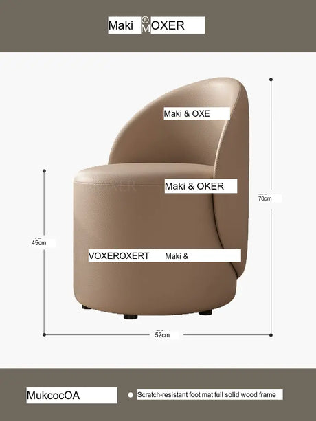 MOXER Araceli Elegant Leather Makeup Stool from MOXER