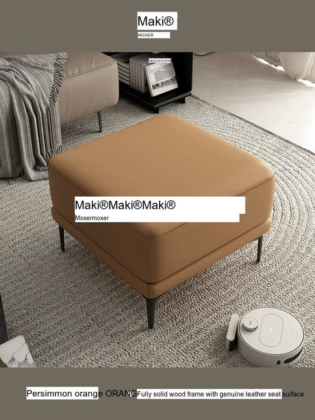 MOXER Juniper High-End Leather Footstool from MOXER