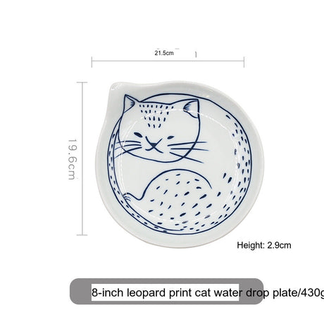 TIANRUN Haruki Artistic Hand-Painted Cat Ceramic Dish from TIANRUN