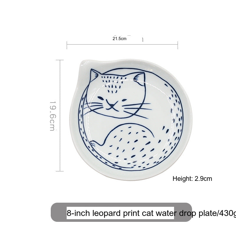 TIANRUN Haruki Artistic Hand-Painted Cat Ceramic Dish from TIANRUN