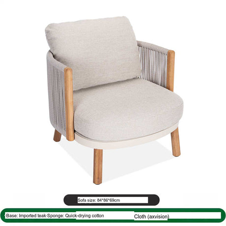 DIME GARDEN KALAHARI Waterproof Sunscreen Teak Balcony Furniture from DIME GARDEN