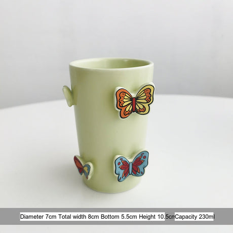 LIVETAI Sapphira Elegant Ceramic Butterfly Mug from LIVETAI