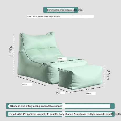 ABOUT WHITE Juniper Cozy Modern Bean Bag Lounge Chair from ABOUT WHITE