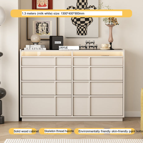 LINYUE Bennett Retro Solid Wood Multi-Drawer Cabinet from LINYUE
