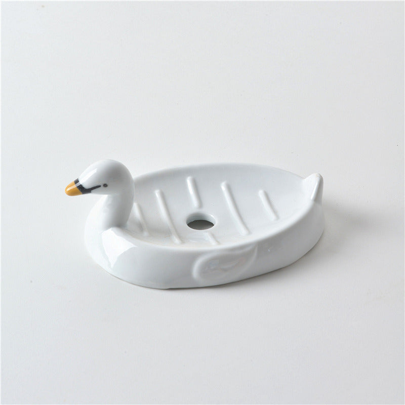 TIANRUN Amaryllis Vibrant Duck-Shaped Soap Holder Drying Rack from TIANRUN