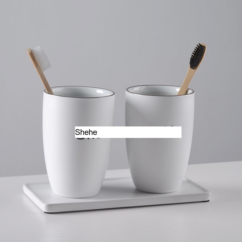 TIANRUN Hiroshi Elegant Fresh Matte Ceramic Mouthwash Cup from TIANRUN