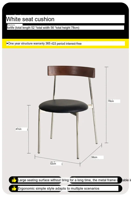 ABOUT WHITE Elowen Vintage-Inspired Soft Padded Dining Chair from ABOUT WHITE