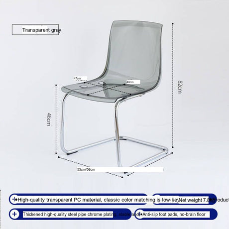 NIYE Isolde Sleek Transparent Dining Chair from NIYE