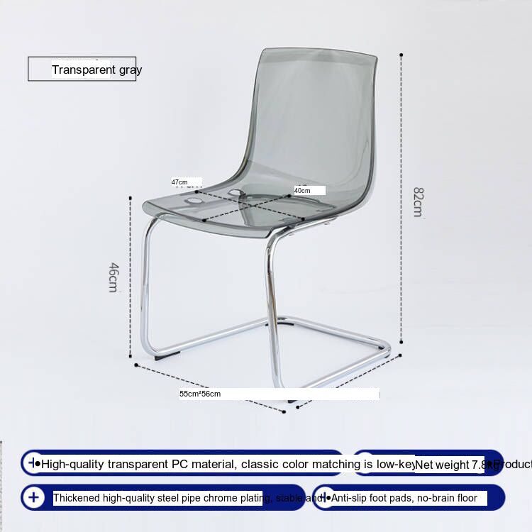 NIYE Isolde Sleek Transparent Dining Chair from NIYE