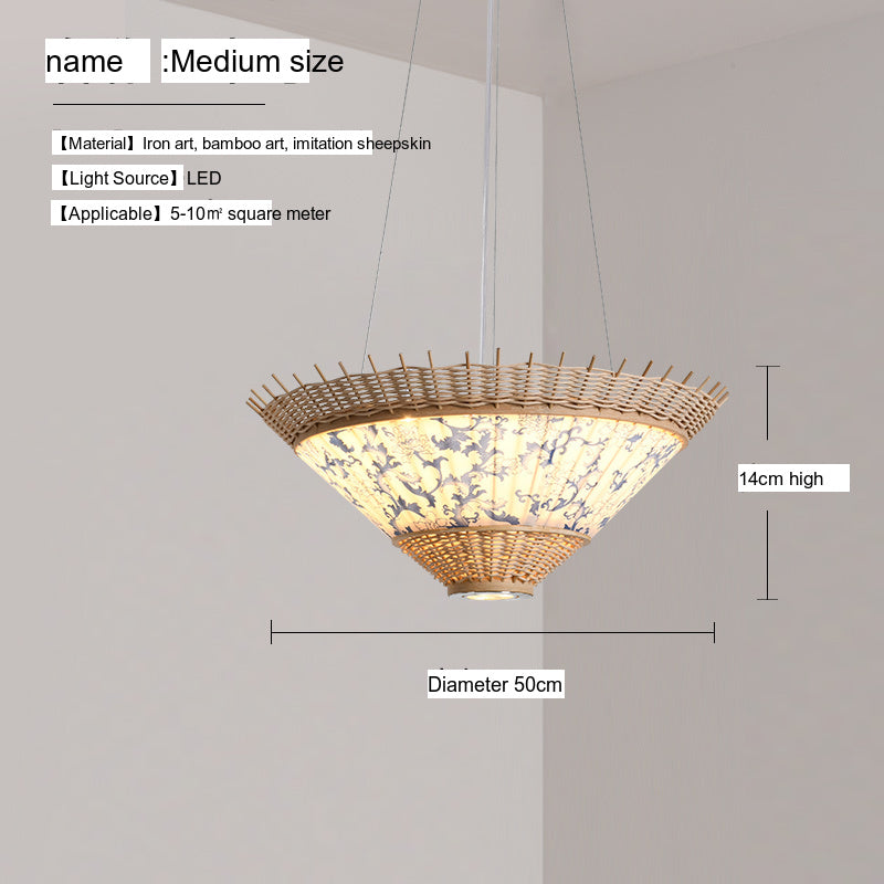 BOJI Yuzuki Elegant Woven Ceiling Lamp - Chinese Style Living Room Light. from BOJI