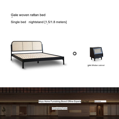 MOYU Isolde Retro Dual-Color Solid Wood Bed from MOYU