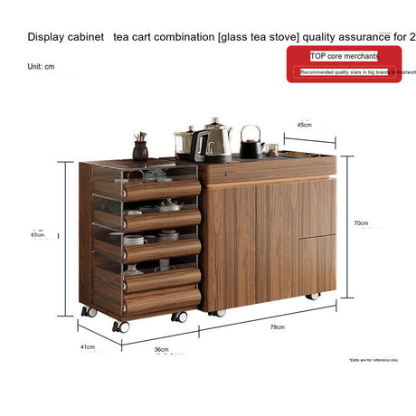 QUANMU Elowen Elegant Mobile Teatable Display Cabinet from QUANMU
