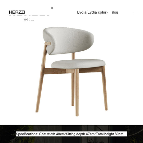 HERZZI Isolde Urban Solid Wood Dining Chair - Antique Style, Simple Backrest, Restaurant Stool from HERZZI