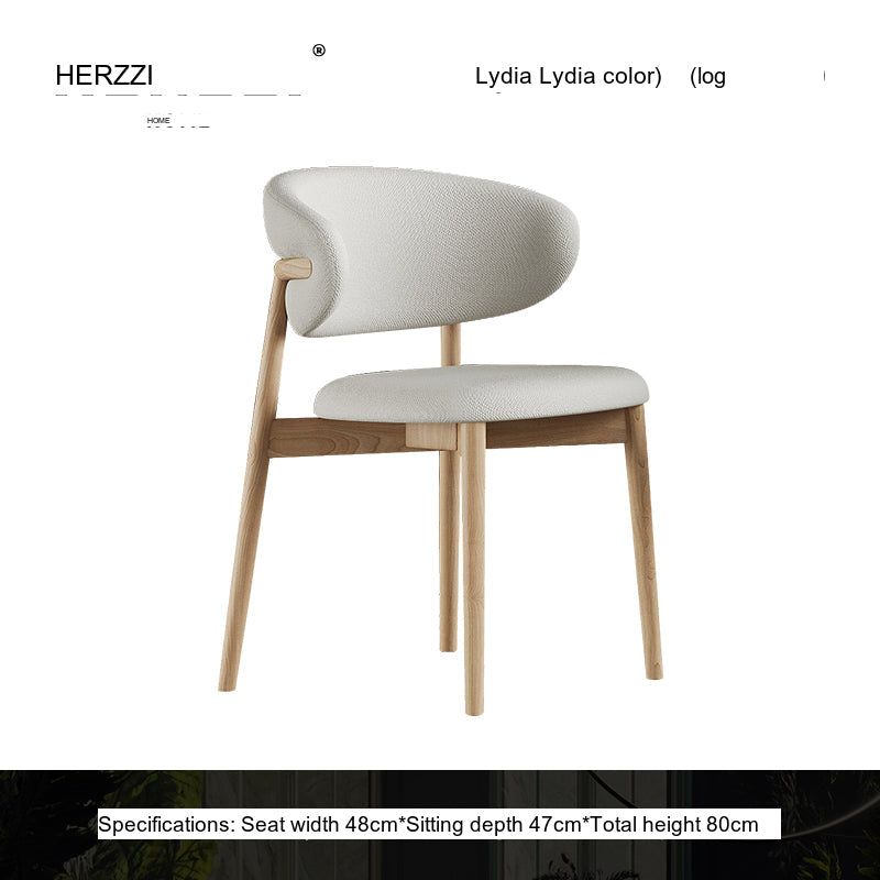 HERZZI Isolde Urban Solid Wood Dining Chair - Antique Style, Simple Backrest, Restaurant Stool from HERZZI
